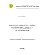 Thử nghiệm nuôi tôm đăng quầng rau nhút và nuôi tôm đăng quầng chất chà tại xã bình thạnh đông huyện phú tân tỉnh an giang mùa lũ 2005