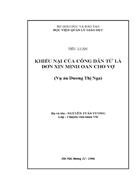 Khiếu nại của công dân từ lá đơn xin minh oan cho vợ