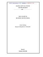 Báo cáo đề tài hệ thống truyền thông