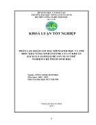 Phan lap khao sat dac diem sinh hoc va tim hieu kha nang sinh enzyme cua vi khuan Bacillus subtilis de san xuat thu nghiem che pham sinh hoc