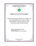 Đánh giá đa dạng di truyền của giống lan rừng Dendrobium thu thập tại tỉnh Bình Phƣớc và thị xã Bảo Lộc tỉnh Lâm Đồng bằng kỹ thuật RAPD