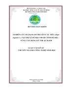 NGHIÊN CỨU ĐA DẠNG DI TRUYỀN CÂY TIÊU Piper nigrum L TẠI THỊ XÃ BÀ RỊA THUỘC TỈNH BÀ RỊA VŨNG TÀU BẰNG KỸ THUẬT RAPD