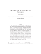 Modeling hedge fund returns