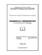 Enseignement de la comprÐhension Ðcrite Le cas des lycées à Ninh Bình