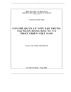 Cơ chế quản lý vốn tập trung tại ngân hàng đầu tư và phát triển Việt Nam