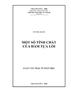 Một số tính chất của hàm tựa lồi một số tính chất của hàm tựa lồi