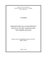 Khảo sát hiệu giá vacxin sởi được sản xuất tại việt nam dùng cho thử nghiệm lâm sàng