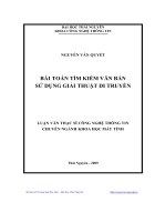 Bài toán tìm kiếm văn bản sử dụng giải thuật di truyền