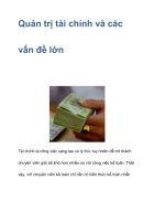 Quản trị tài chính và các vấn đề lớn