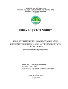 Khảo sát thành phần hóa học và khả năng kháng một số chủng vi sinh vật đường ruột của cây xuân hoa