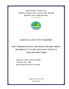 Thử nghiệm bổ sung chế phẩm sinh học trong mô hình xử lý nước thải chăn nuôi của trại heo đồng hiệp