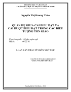 Quan hệ giữa cái biểu đạt và cái được biểu đạt trong các biểu tượng tôn giáo