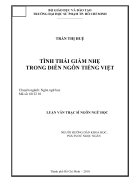 Tình thái giảm nhẹ trong diễn ngôn tiếng Việt