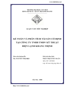 Kế toán và phân tích tài sản cố định tại công ty tnhh tmdv kỹ thuật điện lạnh khang thịnh