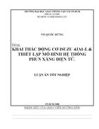 Khai thác động cơ isuzu 4ja1 l thiết lập mô hình hệ thống phun xăng điện tử