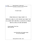 Tính tích cực nhận thức và mối quan hệ của nó với kết quả học tập của sinh viên trường cao đẳng sư phạm Trung Ương TP Hồ Chí Minh