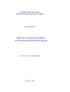 Tính toán cân bằng nước hệ thống lưu vực sông Thạch Hãn