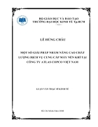 Một số giải pháp nhằm nâng cao chất lượng dịch vụ cung cấp máy nén khí tại công ty atlas copco việt nam