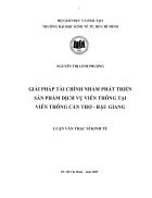 Giải pháp tài chính nhằm phát triển sản phẩm dịch vụ viễn thông tại viễn thông cần thơ hậu giang