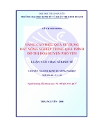 Nâng cao hiệu quả sử dụng đất nông nghiệp trong quá trình đô th ị hóa huyện phổ yên