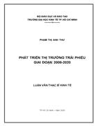 Phát triển thị trường trái phiếu việt nam giai đoạn 2008 2020