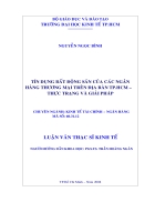 Tin dung bat dong san cua cac ngan hang thuong mai tren dia ban TP HCM Thuc trang va giai phap