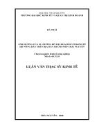 Ảnh hưởng của xu hướng đô thị hoá đối với kinh tế hộ nông dân trên địa bàn thành phố Thái Nguyên