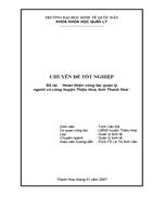 Giải pháp đổi mới công tác quản lý Người có công trên địa bàn huyện Thiệu Hoá tỉnh Thanh Hoá