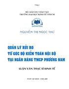 Một số giải pháp quản lý rủi ro từ góc độ kiểm toán nội bộ tại Ngân hàng TMCP Phương Nam