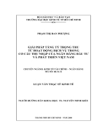 Giải pháp tăng tỷ trọng thu từ hoạt động dịch vụ trong cơ cấu thu nhập của ngân hàng đầu tư và phát triển việt nam