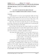 Các yếu tố ảnh hưởng đến nồng độ các chất ô nhiễm trong khí xả động cơ xăng