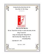 Mạch đèn tín hiệu và mạch đèn nháy đa hài dùng Transistor