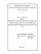 Những yếu tố cá nhân ảnh hưởng đến mức thu nhập của hộ gia đình xã tân lập hiện nay