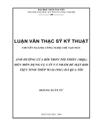 ẢNH HƯỞNG CỦA BÔI TRƠN TỐI THIỂU MQL ĐẾN MÒN DỤNG CỤ CẮT VÀ NHÁM BỀ MẶT KHI TIỆN TINH THÉP 9CrSi 9XC ĐÃ QUA TÔI