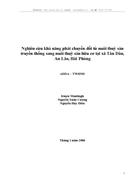 Nghiên cứu khả năng phát chuyển đổi từ nuôi thuỷ sản truyền thống sang nuôi thuỷ sản hữu cơ tại xã Tân Dân An Lão Hải Phòng