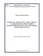 Đánh giá tiềm năng thực trạng và định hướng phát triển kinh tế biển huyện Gò Công Đông tỉnh Tiền Giang