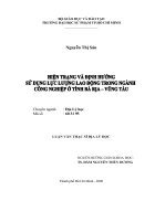 Hiện trạng và định hướng sử dụng lực lượng lao động trong ngành công nghiệp ở tỉnh Bà Rịa Vũng Tàu