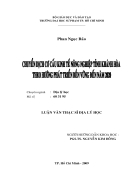 Chuyển dịch cơ cấu kinh tế nông nghiệp tỉnh Khánh Hòa theo hướng phát triển bền vững đến năm 2020