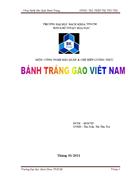 Công nghệ sản xuất bánh tráng gạo Việt Nam