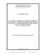 Lựa chọn và phối hợp các phương pháp dạy học tích cực nhằm tăng cường tính tích cực nhận thức của học sinh