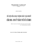 Xã hội hóa hoạt động đào tạo nghề năm 2005 2010 ở thành phố Hồ Chí Minh