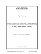 Nghiên cứu khả năng phân hủy 2 4 5 t và đặc điểm phân loại của chủng vi khuẩn phân lập từ các bioreactor xử lý đất nhiễm chất diệt cỏ dioxin