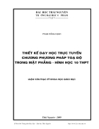 Thiết kế dạy học trực tuyến chương phương pháp toạ độ trong mặt phẳng Hình học 10 THPT