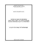 Đánh giá một số mô hình khai thác thức ăn chăn nuôi bò tại hai tỉnh bắc kạn và vĩnh phúc