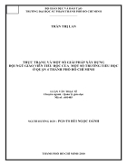 Thực trạng và một số giải pháp xây dựng đội ngũ giáo viên tiểu học của một số trường tiểu học ở quận 4 thành phố Hồ Chí Minh