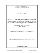 Quản lý công tác xã hội hóa giáo dục trung học cơ sở tỉnh hoà bình nhằm khắc phục tình trạng học sinh bỏ học