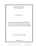 Thực trạng tham gia bảo hiểm y tế của sinh viên một số trường đại học cao đẳng tại tỉnh thái nguyên 2006 2008