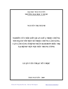 Nghien cuu moi lien quan giua trieu chung tim mach voi mot so trieu chung lam sang can lam sang o benh nhan basedow dieu tri tai benh vien noi tiet t