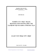 Nghiên cứu thực trạng bệnh đái tháo đường điều trị