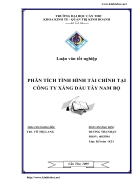 Phân tích tình hình tài chính tại công ty xăng dầu tây nam bộ